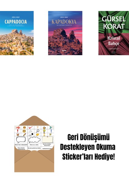 Cappadocia (Ciltli) + Kapadokya (Ciltli) + Kristal Bahçe + Okuma Sticker'ları