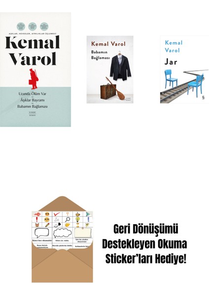Aşklar, Hevesler, Ayrılıklar Üçlemesi (Ciltli) + Babamın Bağlaması (Ciltli) + Jar + Okuma Sticker'ları