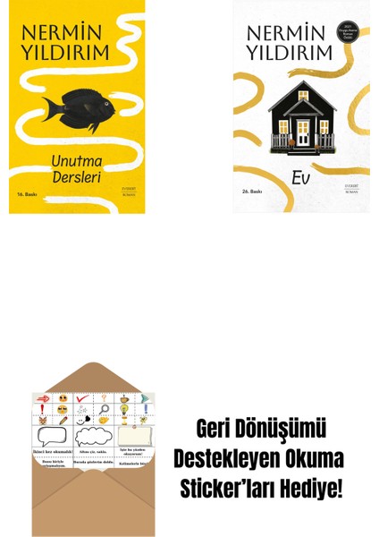 Unutma Dersleri (Ciltli) + Ev (Ciltli) + Okuma Sticker'ları