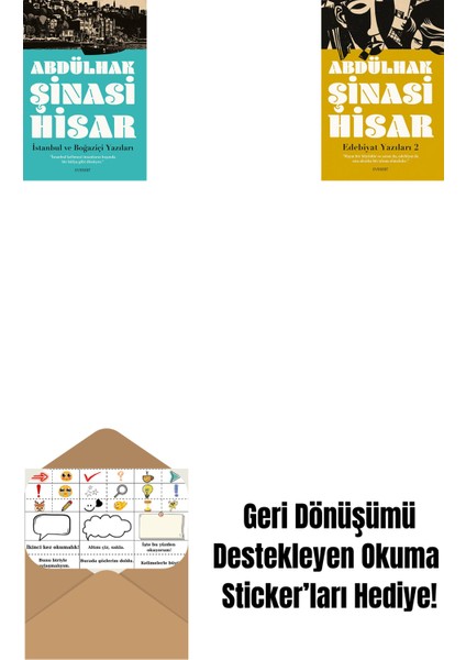 Istanbul ve Boğaziçi Yazıları + Edebiyat Yazıları 2 + Okuma Sticker'ları