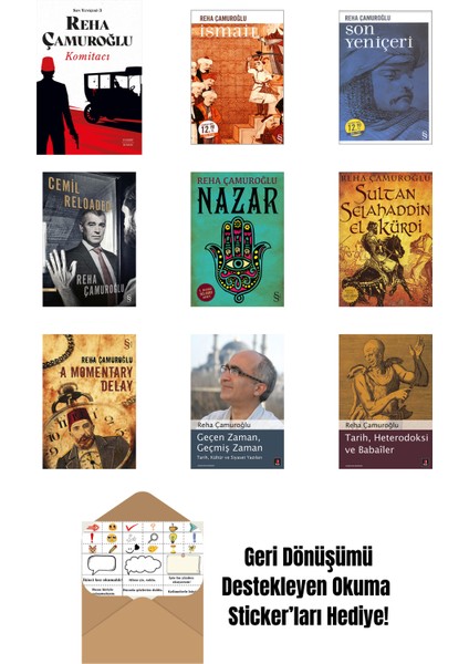 Reha Çamuroğlu 9 Kitap Set + Okuma Sticker'ları