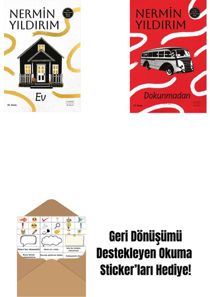 Ev + Dokunmadan + Okuma Sticker'ları