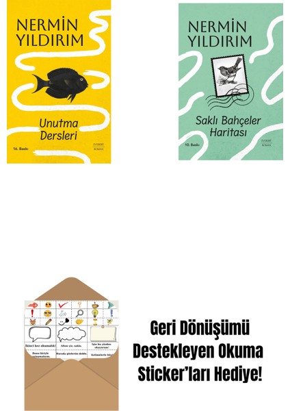Unutma Dersleri (Ciltli) + Saklı Bahçeler Haritası (Ciltli) + Okuma Sticker'ları