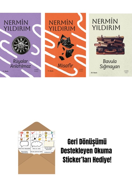 Rüyalar Anlatılmaz (Ciltli) + Misafir (Ciltli) + Bavula Sığmayan + Okuma Sticker'ları