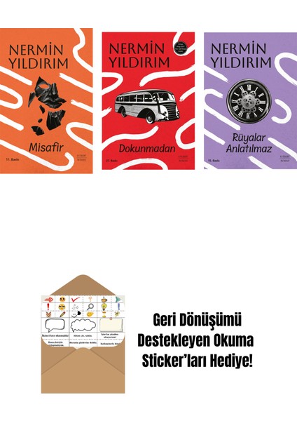 Misafir (Ciltli) + Dokunmadan + Rüyalar Anlatılmaz + Okuma Sticker'ları