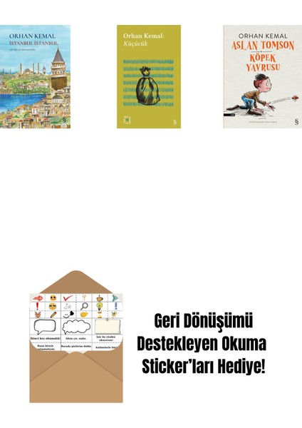 Istanbul Istanbul (Ciltli) + Everest Açıkhava 13 - Küçücük + Aslan Tomson - Köpek Yavrusu + Okuma Sticker'ları