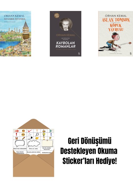 Istanbul Istanbul (Ciltli) + Kaybolan Romanlar + Aslan Tomson - Köpek Yavrusu + Okuma Sticker'ları