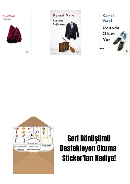 Kin Divanı + Babamın Bağlaması (Ciltli) + Ucunda Ölüm Var + Okuma Sticker'ları