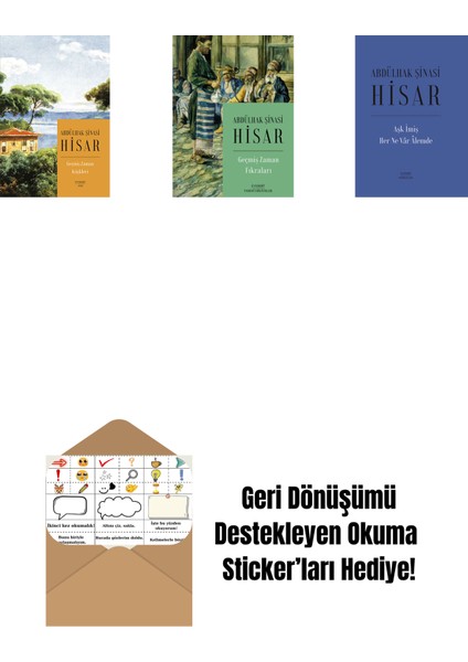 Geçmiş Zaman Köşkleri (Kitap Boy) + Geçmiş Zaman Fıkraları + Aşk Imiş Her Ne Vâr Âlemde (Ciltli) + Okuma Sticker'ları