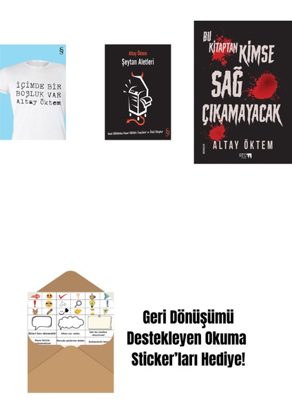 Içimde Bir Boşluk Var + Şeytan Aletleri + Bu Kitaptan Kimse Sağ Çıkamayacak + Okuma Sticker'ları