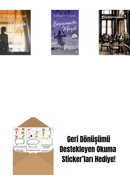 Aklımda Hep Sen + Başucumda Müzik (Midi Boy) + Çok Güldük, Ağlamayalım + Okuma Sticker'ları