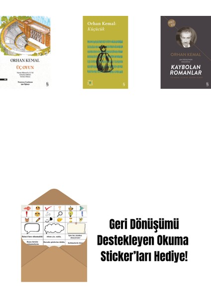 Üç Oyun + Everest Açıkhava 13 - Küçücük + Kaybolan Romanlar + Okuma Sticker'ları