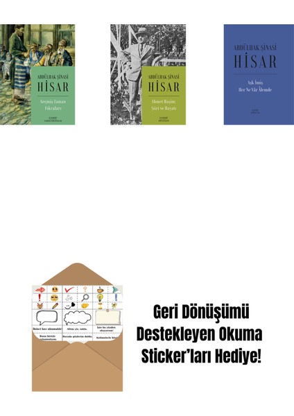 Geçmiş Zaman Fıkraları + Ahmet Haşim: Şiiri ve Hayatı + Aşk Imiş Her Ne Vâr Âlemde (Ciltli) + Okuma Sticker'ları