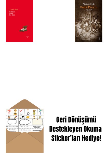 Kalbim Unut Bu Şiiri (Ciltli) + Vedâ Divânı (Bez Ciltli) + Okuma Sticker'ları