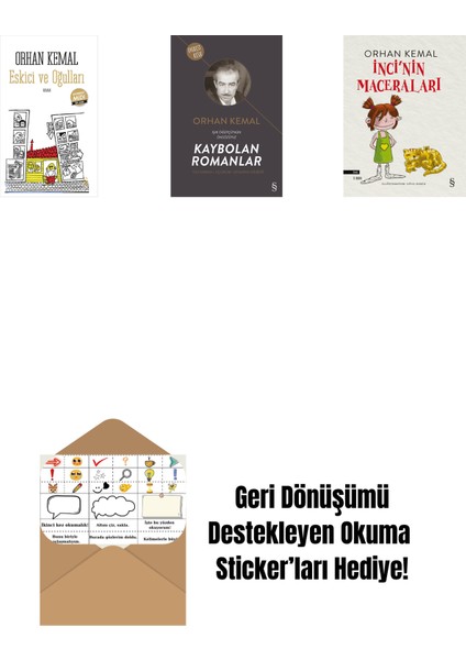 Eskici ve Oğulları (Midi Boy) + Kaybolan Romanlar + Inci'nin Maceraları + Okuma Sticker'ları