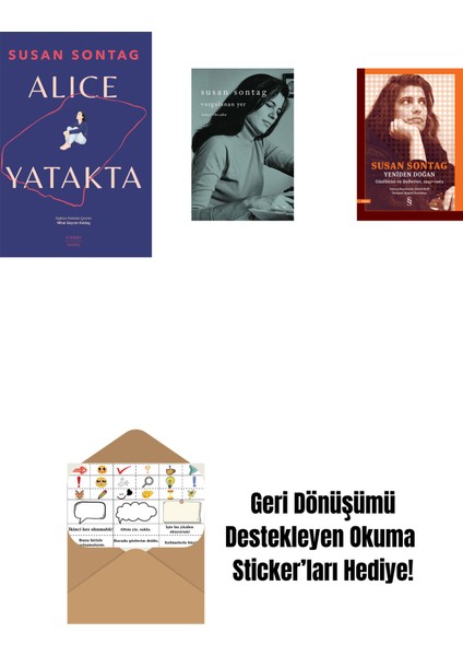 Alice Yatakta + Vurgulanan Yer + Yeniden Doğan + Okuma Sticker'ları