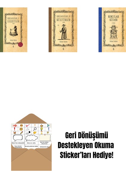 Kokular Kitabı - Iv (Ciltli) + Kokular Kitabı - Iıı (Ciltli) + Kokular Kitabı - I (Ciltli) + Okuma Sticker'ları