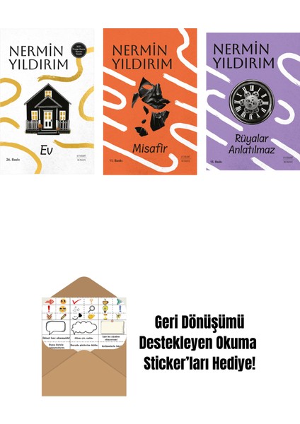 Ev (Ciltli) + Misafir (Ciltli) + Rüyalar Anlatılmaz + Okuma Sticker'ları