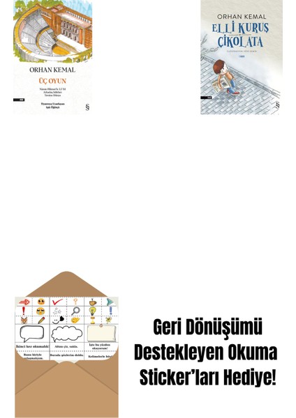 Üç Oyun + Elli Kuruş Çikolata + Okuma Sticker'ları
