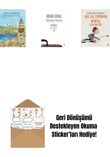 Istanbul Istanbul (Ciltli) + Müfettişler Müfettişi - Üçkâğıtçı (2 Kitap Bir Arada) + Aslan Tomson - Köpek Yavrusu + Okuma Sticker'ları