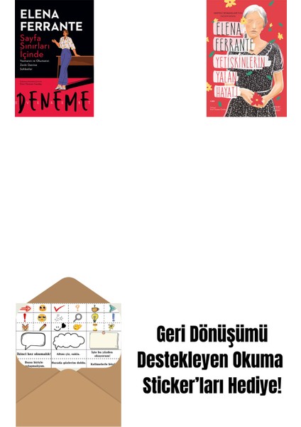 Sayfa Sınırları Içinde + Yetişkinlerin Yalan Hayatı + Okuma Sticker'ları
