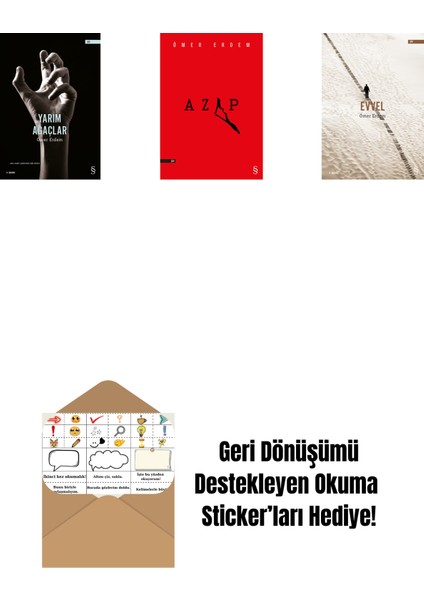 Yarım Ağaçlar + Azap + Evvel + Okuma Sticker'ları