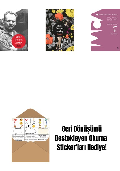 Melih Cevdet Anday - Bütün Şiirleri + Raziye (Ciltli) + Suçumuz Edebiyat + Okuma Sticker'ları