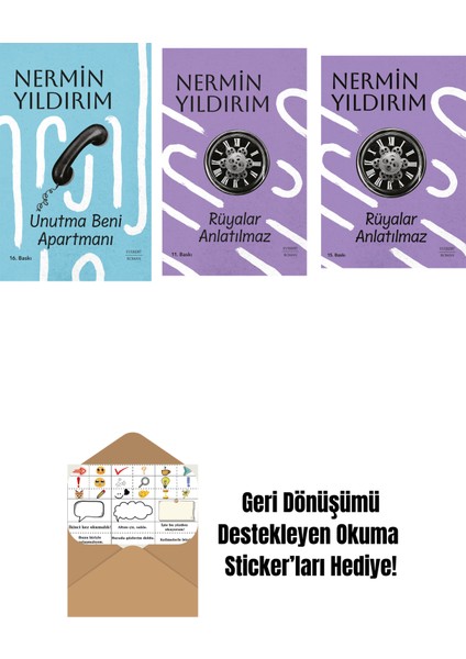 Unutma Beni Apartmanı (Ciltli) + Rüyalar Anlatılmaz (Ciltli) + Rüyalar Anlatılmaz + Okuma Sticker'ları