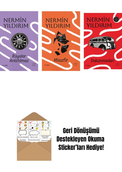 Rüyalar Anlatılmaz (Ciltli) + Misafir (Ciltli) + Dokunmadan + Okuma Sticker'ları