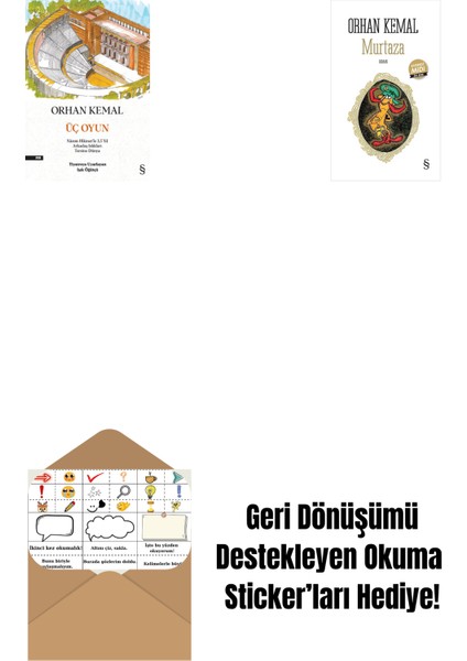 Üç Oyun + Murtaza (Midi Boy) + Okuma Sticker'ları