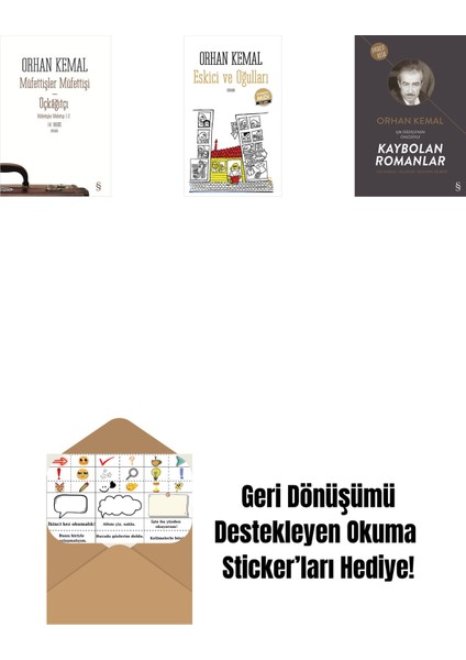 Müfettişler Müfettişi - Üçkâğıtçı (2 Kitap Bir Arada) + Eskici ve Oğulları (Midi Boy) + Kaybolan Romanlar + Okuma Sticker'ları