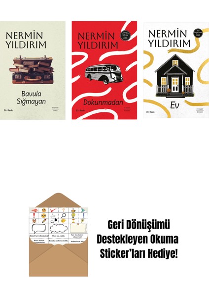 Bavula Sığmayan (Ciltli) + Dokunmadan (Ciltli) + Ev + Okuma Sticker'ları