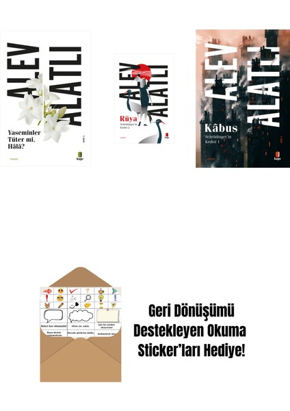 Yaseminler Tüter Mi Hâlâ? + Schrödinger’in Kedisi 2 - Rüya + Schrödinger'in Kedisi 1 - Kâbus + Okuma Sticker'ları