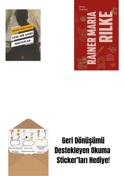 Genç Bir Şaire Mektuplar + Bütün Öyküleri - Rainer Maria Rilke (Ciltli) + Okuma Sticker'ları