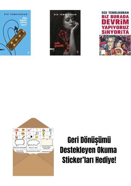 Dilsiz Kuğular Zamanı “devir” + Iyilik Güzellik + Biz Burada Devrim Yapıyoruz Sinyorita (Cep Boy) + Okuma Sticker'ları