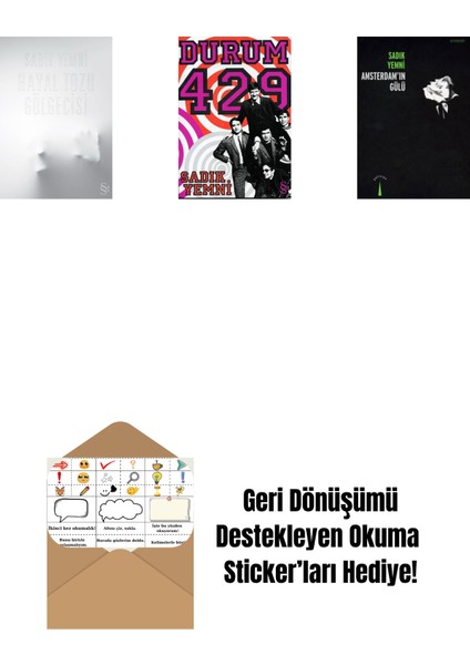 Hayal Tozu Gölgecisi + Durum 429 + Amsterdam'ın Gülü + Okuma Sticker'ları