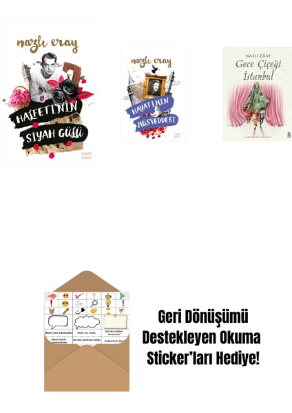 Halfeti’nin Siyah Gülü + Hayatımın Müsveddesi + Gece Çiçeği Istanbul + Okuma Sticker'ları