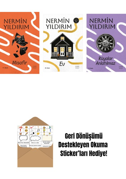 Misafir (Ciltli) + Ev + Rüyalar Anlatılmaz + Okuma Sticker'ları