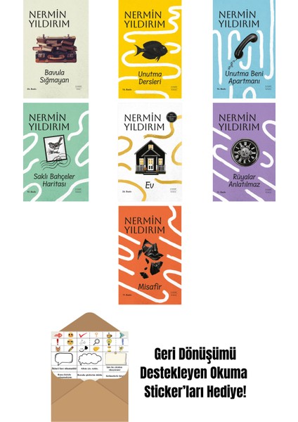 Nermin Yıldırım 7 Kitap Set + Okuma Sticker'ları