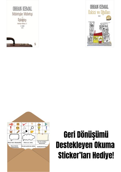 Müfettişler Müfettişi - Üçkâğıtçı (2 Kitap Bir Arada) + Eskici ve Oğulları (Midi Boy) + Okuma Sticker'ları