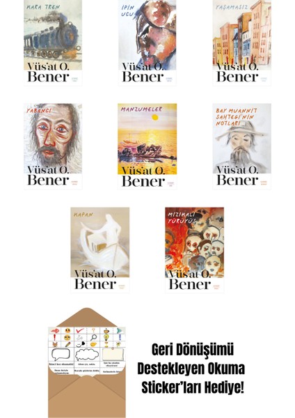 Vüsat O. Bener 8 Kitap Set + Okuma Sticker'ları