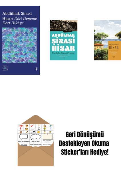 Everest Açıkhava 42 - Dört Deneme Dört Hikâye + Istanbul ve Boğaziçi Yazıları + Geçmiş Zaman Köşkleri (Kitap Boy) + Okuma Sticker'ları