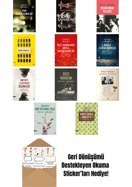 Adalet Ağaoğlu 11 Kitap Set + Okuma Sticker'ları