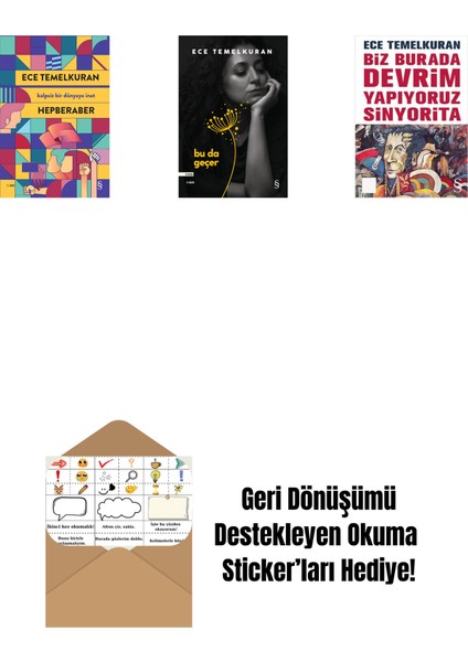 Hepberaber + Bu Da Geçer + Biz Burada Devrim Yapıyoruz Sinyorita (Cep Boy) + Okuma Sticker'ları