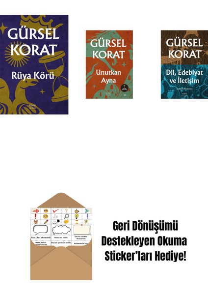 Rüya Körü + Unutkan Ayna + Dil, Edebiyat ve Iletişim + Okuma Sticker'ları
