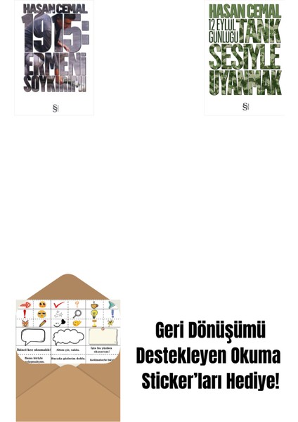 1915: Ermeni Soykırımı + Tank Sesiyle Uyanmak + Okuma Sticker'ları