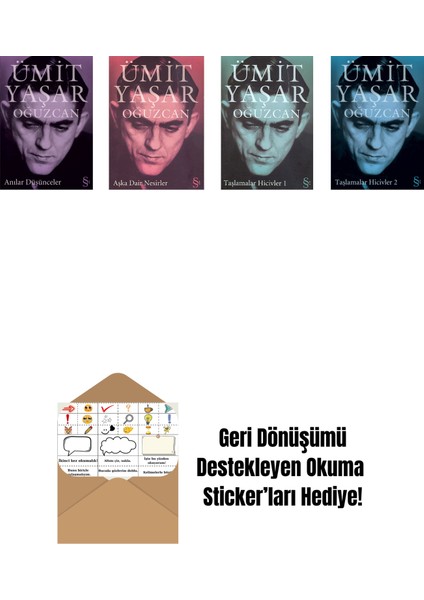 Ümit Yaşar Oğuzcan 4 Kitap Set + Okuma Sticker'ları
