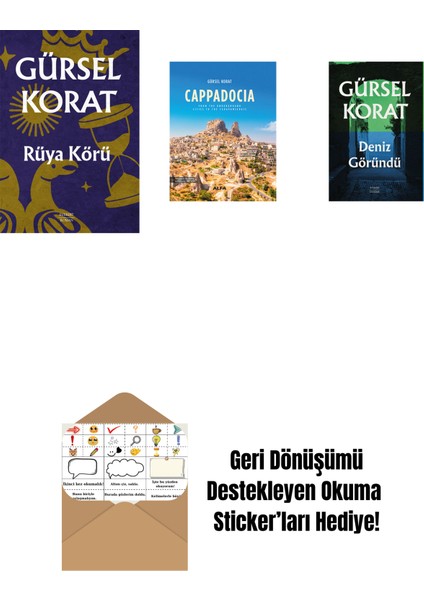 Rüya Körü + Cappadocia (Ciltli) + Deniz Göründü + Okuma Sticker'ları