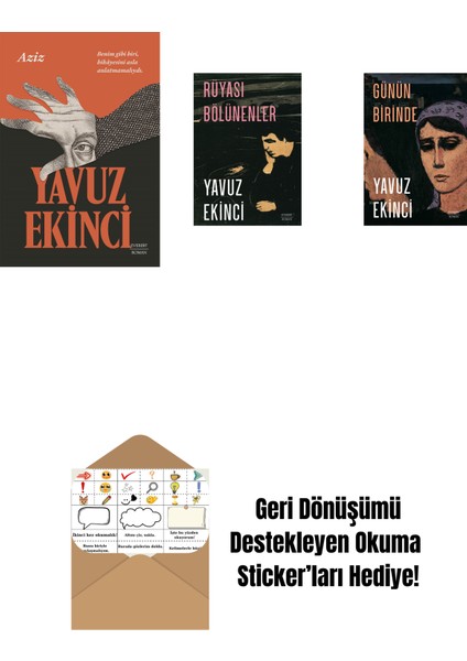 Aziz + Rüyası Bölünenler + Günün Birinde + Okuma Sticker'ları
