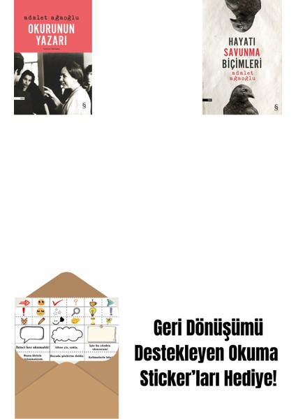 Okurunun Yazarı + Hayatı Savunma Biçimleri + Okuma Sticker'ları